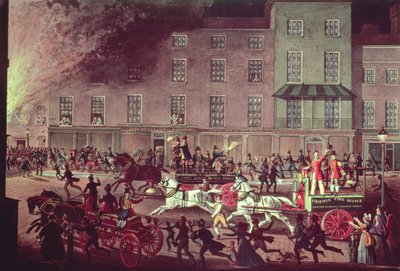 London Fire Engines, engraved by R.G. Reeve, pub. by Thomas McLean, c.1830 by James Pollard
